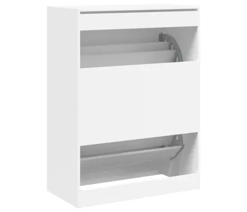 Apavu Skapītis Ar 2 Atvilktnēm, Balts, 80X42X108 Cm Vidaxl