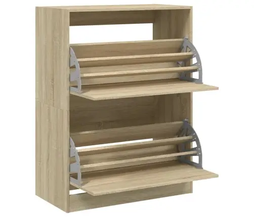 Apavu Skapītis Ar 2 Atvilktnēm, Koka Krāsa, 80X42X108 Cm Vidaxl