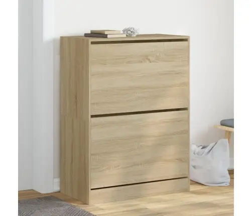 Apavu Skapītis Ar 2 Atvilktnēm, Koka Krāsa, 80X42X108 Cm Vidaxl