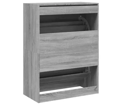 Apavu Skapītis Ar 2 Atvilktnēm, Pelēka Ozola, 80X42X108 Cm Vidaxl