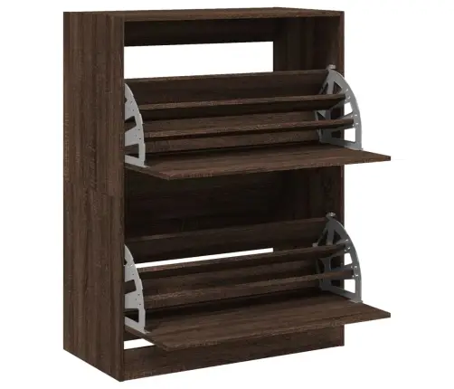 Apavu Skapītis Ar 2 Atvilktnēm, Brūna Ozolkoka, 80X42X108 Cm Vidaxl