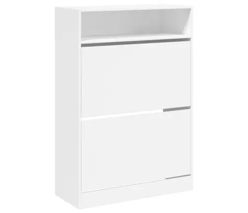 Apavu Skapītis Ar 2 Atvilktnēm, Balts, 80X34X116 Cm Vidaxl