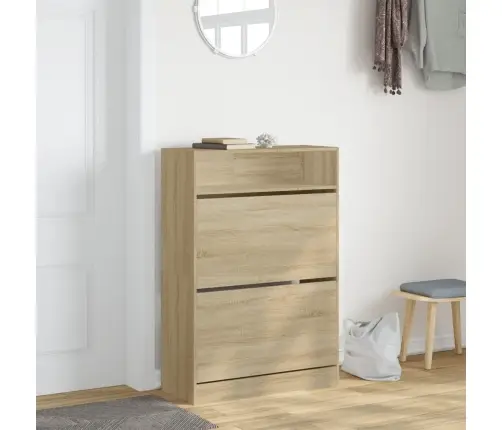 Batų Spintelė Su 2 Atverčiamais Stalčiais, Ąžuolo, 80X34X116Cm