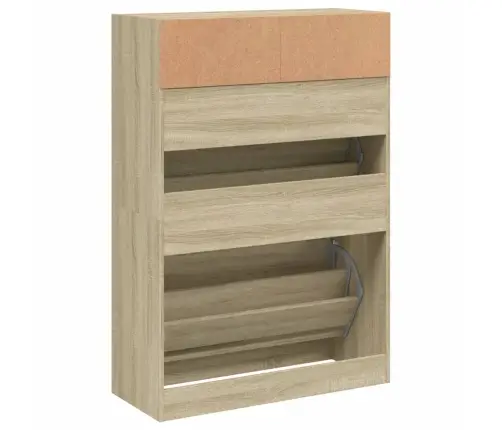 Batų Spintelė Su 2 Atverčiamais Stalčiais, Ąžuolo, 80X34X116Cm