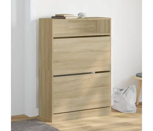 Batų Spintelė Su 2 Atverčiamais Stalčiais, Ąžuolo, 80X34X116Cm