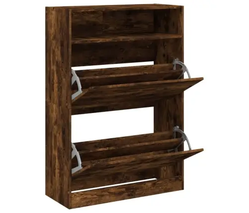 Apavu Skapītis Ar 2 Atvilktnēm, Ozolkoka Krāsa, 80X34X116 Cm Vidaxl