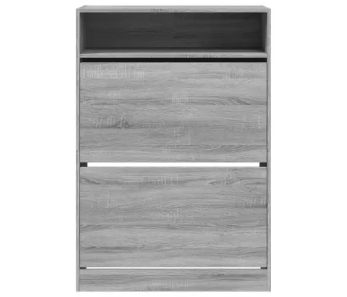 Apavu Skapītis Ar 2 Atvilktnēm, Pelēka Ozola, 80X34X116 Cm Vidaxl