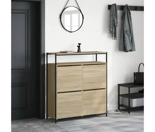 Apavu Skapītis Ar 4 Atvilktnēm, Koka Krāsa, 100X34X112 Cm Vidaxl