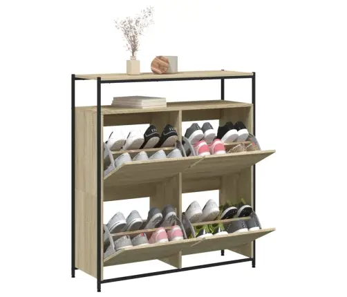 Apavu Skapītis Ar 4 Atvilktnēm, Koka Krāsa, 100X34X112 Cm Vidaxl