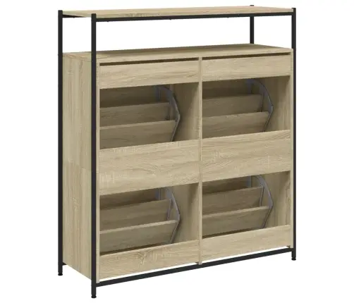 Apavu Skapītis Ar 4 Atvilktnēm, Koka Krāsa, 100X34X112 Cm Vidaxl