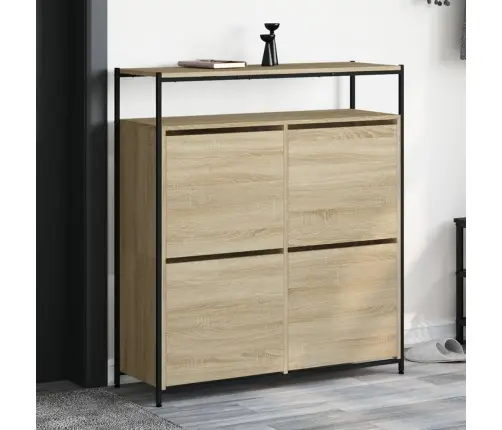 Apavu Skapītis Ar 4 Atvilktnēm, Koka Krāsa, 100X34X112 Cm Vidaxl