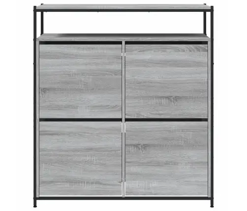 Apavu Skapītis Ar 4 Atvilktnēm, Pelēka Ozola, 100X34X112 Cm Vidaxl