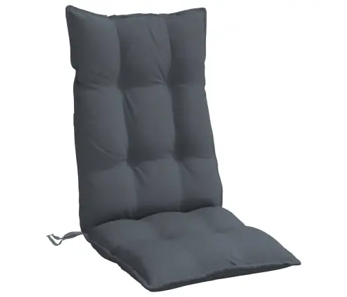 Kõrge Seljatoega Toolipadjad 4 Tk, Antratsiithall, Kangas