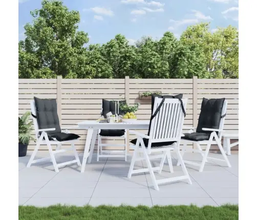 Kõrge Seljatoega Toolipadjad 4 Tk, Antratsiithall, Kangas