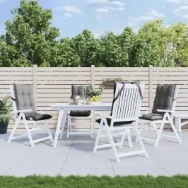 Dārza Krēslu Spilveni, 4 Gab., Oksforda Audums, Pelēki Vidaxl