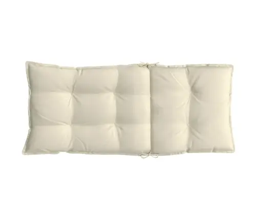 Kõrge Seljatoega Toolipadjad 4 Tk, Kreemjas, Oxford Kangas