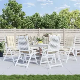 Dārza Krēslu Spilveni, 6 Gab., Krēmkrāsas Oksforda Audums Vidaxl