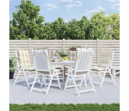 Dārza Krēslu Spilveni, 6 Gab., Krēmkrāsas Oksforda Audums Vidaxl