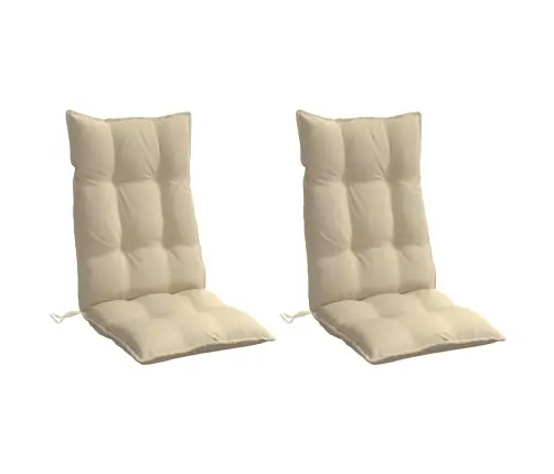 Dārza Krēslu Spilveni, 2 Gab., Bēšs Oksforda Audums Vidaxl