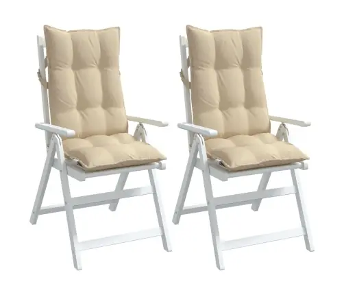 Dārza Krēslu Spilveni, 2 Gab., Bēšs Oksforda Audums Vidaxl