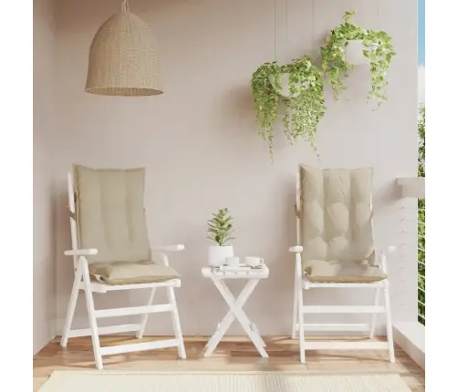 Dārza Krēslu Spilveni, 2 Gab., Bēšs Oksforda Audums Vidaxl