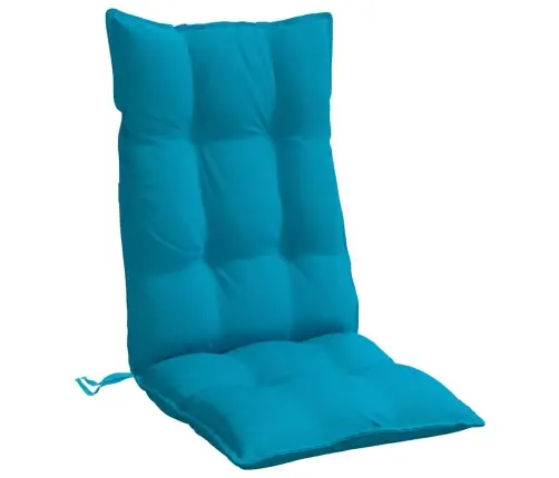 Kõrge Seljatoega Toolipadjad 2 Tk, Helesinine, Oxford Kangas