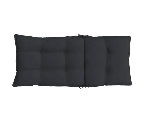 Kõrge Seljatoega Toolipadjad 2 Tk, Must, Oxford Kangas