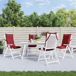 Dārza Krēslu Spilveni, 4 Gab., Vīnsarkans Oksforda Audums Vidaxl