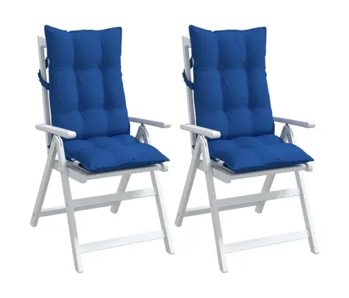 Dārza Krēslu Spilveni, 2 Gab., Spilgti Zils Oksforda Audums Vidaxl