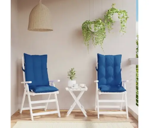 Dārza Krēslu Spilveni, 2 Gab., Spilgti Zils Oksforda Audums Vidaxl