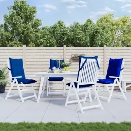 Dārza Krēslu Spilveni, 4 Gab., Spilgti Zils Oksforda Audums Vidaxl