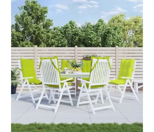 Dārza Krēslu Spilveni, 6 Gab., Spilgti Zaļš Oksforda Audums Vidaxl