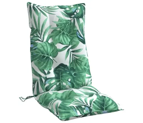 Kõrge Seljatoega Toolipadjad 4 Tk, Lehemuster, Oxford Kangas