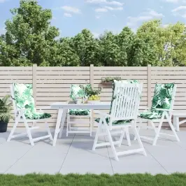 Krēslu Spilveni, 4 Gab., Lapu Apdruka, Oksforda Audums Vidaxl