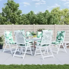 Krēslu Spilveni, 6 Gab., Lapu Apdruka, Oksforda Audums Vidaxl