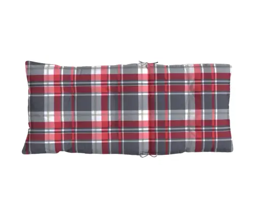 Kõrge Seljatoega Toolipadjad 4 Tk, Punane Ruudumuster, Kangas