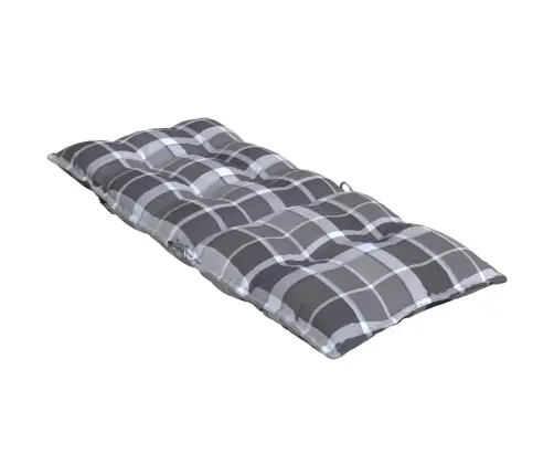 Kõrge Seljatoega Toolipadjad 4 Tk, Hall Ruudumuster, Kangas