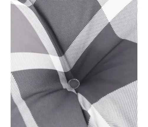 Kõrge Seljatoega Toolipadjad 4 Tk, Hall Ruudumuster, Kangas