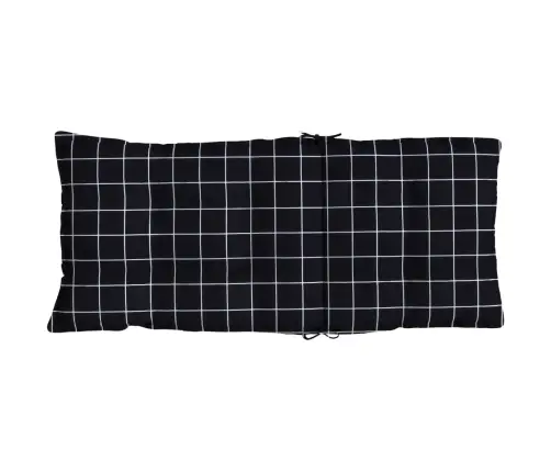 Dārza Krēslu Matrači, 6 Gab., Oksforda Audums, Melnas Rūtis Vidaxl