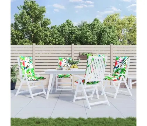 Kõrge Seljatoega Toolipadjad 4 Tk, Mitmevärviline, Kangas