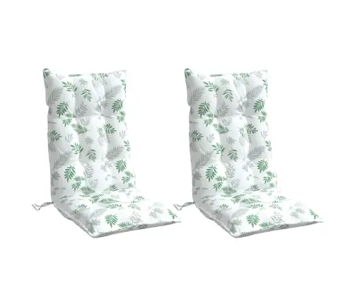 Krēslu Spilveni, 2 Gab., Lapu Apdruka, Oksforda Audums Vidaxl