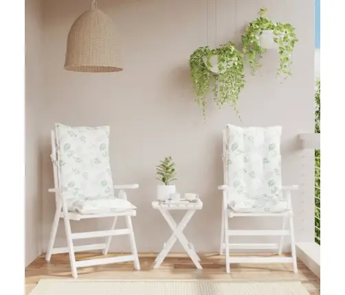 Krēslu Spilveni, 2 Gab., Lapu Apdruka, Oksforda Audums Vidaxl