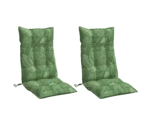 Krēslu Spilveni, 2 Gab., Lapu Apdruka, Oksforda Audums Vidaxl