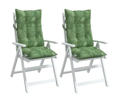 Krēslu Spilveni, 2 Gab., Lapu Apdruka, Oksforda Audums Vidaxl