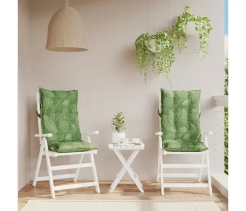 Krēslu Spilveni, 2 Gab., Lapu Apdruka, Oksforda Audums Vidaxl