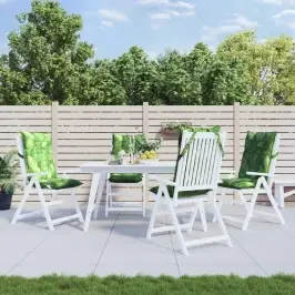 Krēslu Spilveni, 4 Gab., Lapu Apdruka, Oksforda Audums Vidaxl