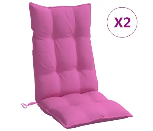 Dārza Krēslu Spilveni, 2 Gab., Rozā Oksforda Audums Vidaxl