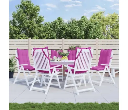 Kõrge Seljatoega Toolipadjad 6 Tk, Roosa, Oxford Kangas