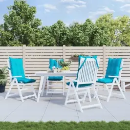 Dārza Krēslu Spilveni, 4 Gab., Tirkīzzils Oksforda Audums Vidaxl