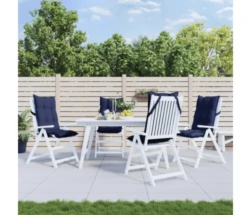 Dārza Krēslu Matrači, 4 Gab., Tumši Zils Oksforda Audums Vidaxl